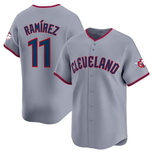 TRASK  Cleveland Guardians #11 Jose Ramirez Gray  2025 Alternate Limited Stitched Jersey