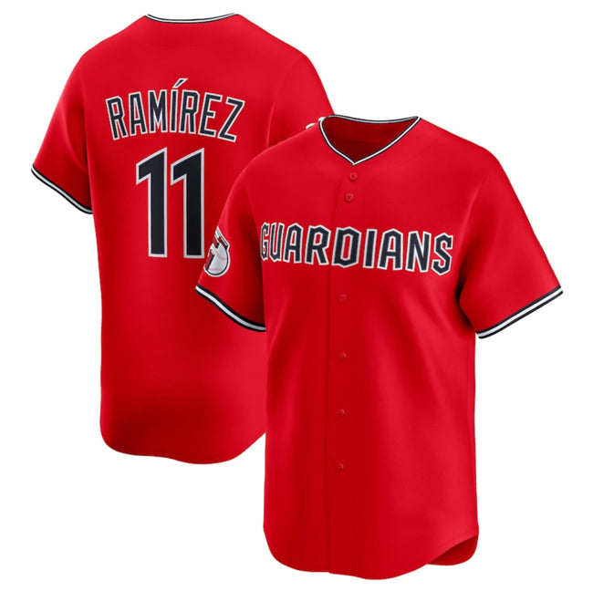 TRASK  Cleveland Guardians #11 Jose Ramirez Red  Alternate Limited Stitched Jersey