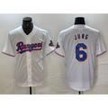TRASK Texas Rangers #6 Josh Jung White  2023 World Series Champions Cool Base Jersey