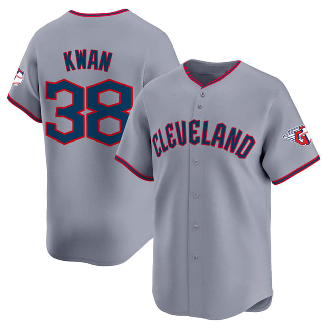 TRASK  Cleveland Guardians #38 Steven Kwan Gray  2025 Alternate Limited Stitched Jersey