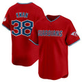TRASK  Cleveland Guardians #38 Steven Kwan Red  Alternate Limited Stitched Jersey