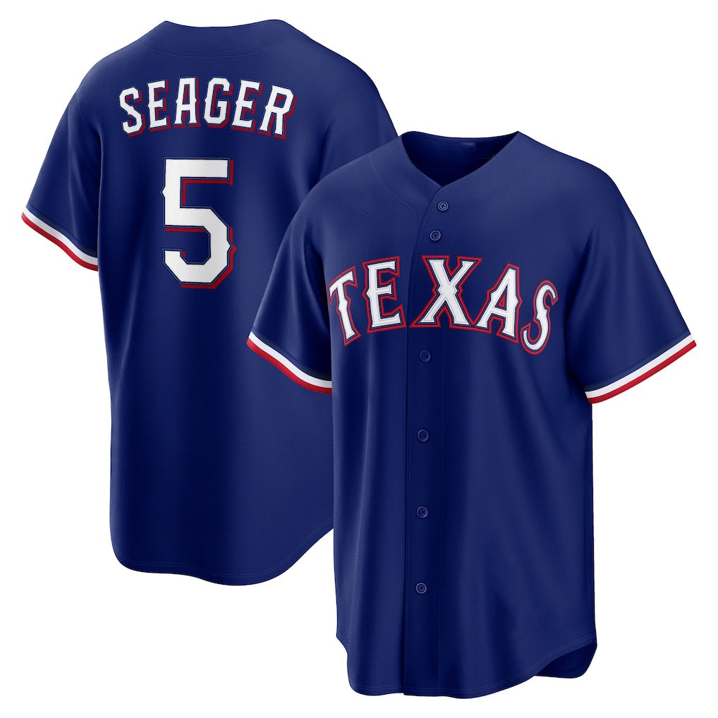 TRASK Texas Rangers #5 Corey Seager Royal  Alternate 2 Replica Jersey
