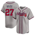 TRASK A.Braves #27 Austin Riley Player Gray Limited Away Stitched Jerseys