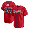 TRASK A.Braves #27 Austin Riley Player Red Limited Alternate Stitched Jerseys