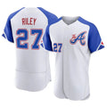 TRASK A.Braves #27 Austin Riley Player White Authentic City Connect Stitched Jerseys