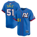 TRASK A.Braves #51 Chris Sale Player Blue National League Limited Stitched Jerseys