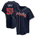 TRASK A.Braves #51 Chris Sale Player Navy City Connect Stitched Jerseys