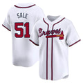 TRASK A.Braves #51 Chris Sale Player White Limited Home Stitched Jerseys