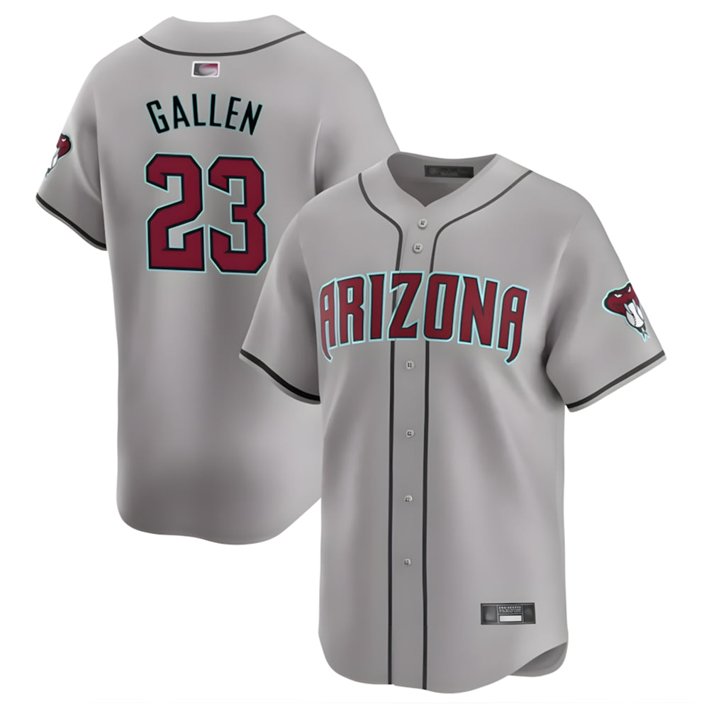 TRASK A.Diamondbacks #23 Zac Gallen Player Gray Replica Game Stitched Jerseys