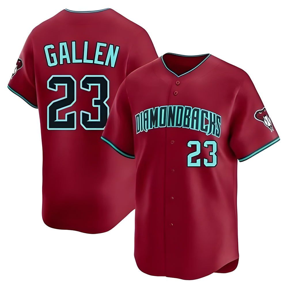 TRASK A.Diamondbacks #23 Zac Gallen Player Red Blue reserve Replica Game Stitched Jerseys