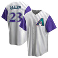 TRASK A.Diamondbacks #23 Zac Gallen Player White-Purple Replica Stitched Jerseys