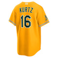 TRASK Athletics #16 Nick Kurtz Player Gold Alternate Stadium Stitched Jerseys