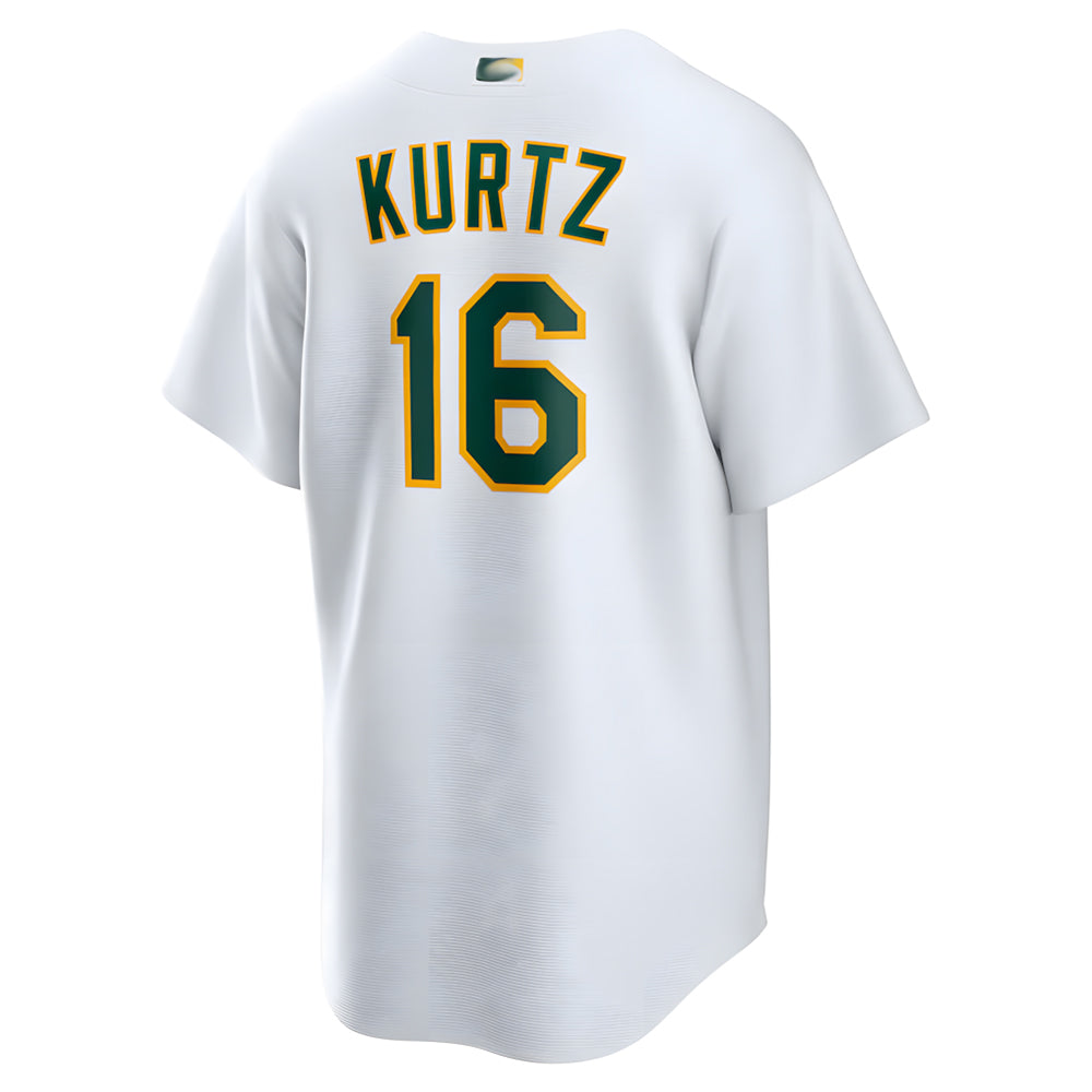 TRASK Athletics #16 Nick Kurtz Player White Home Game Stitched Jerseys