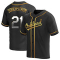 TRASK Athletics #21 Tyler Soderstrom Player Black Golden Replica Alternate Stitched Jersey