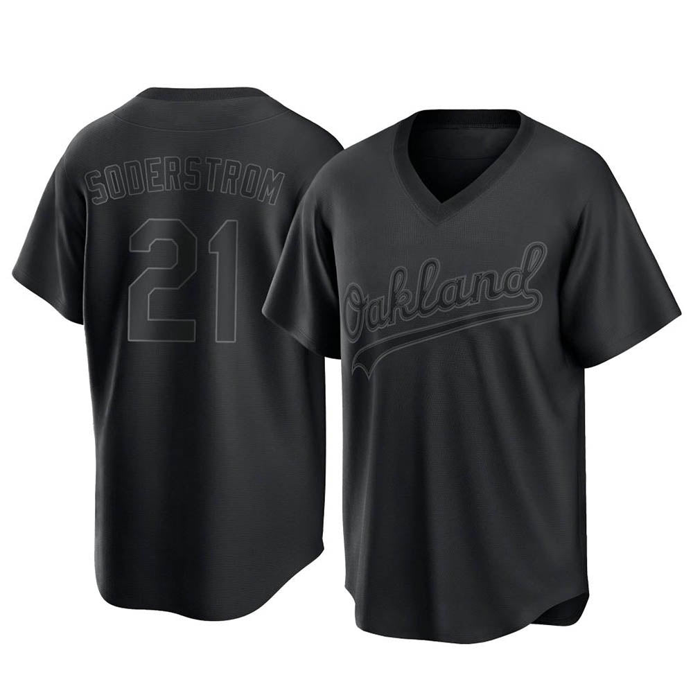 TRASK Athletics #21 Tyler Soderstrom Player Black Replica Pitch Fashion Stitched Jersey