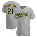 TRASK Athletics #21 Tyler Soderstrom Player Gray Authentic Road Stitched Jersey