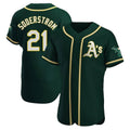 TRASK Athletics #21 Tyler Soderstrom Player Green Authentic Alternate Stitched Jersey