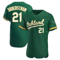 TRASK Athletics #21 Tyler Soderstrom Player Green Authentic Kelly Alternate Stitched Jersey