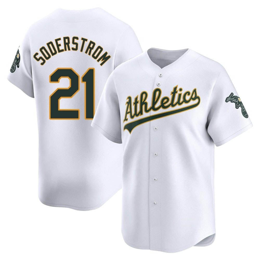 TRASK Athletics #21 Tyler Soderstrom Player White Limited Home Stitched Jersey