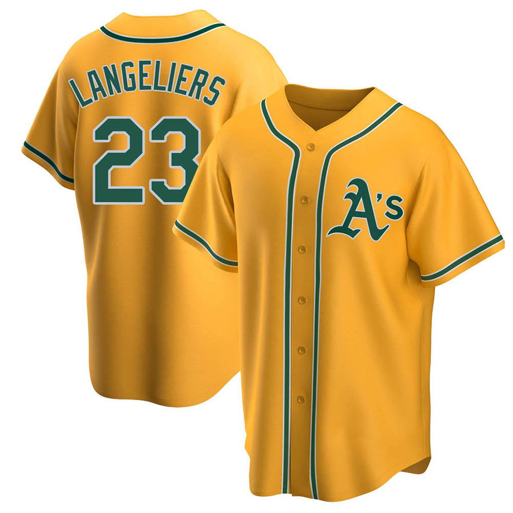 TRASK Athletics #23 Shea Langeliers Player Gold Replica Alternate Stitched Jersey