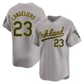 TRASK Athletics #23 Shea Langeliers Player Gray Limited Away Stitched Jersey