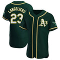 TRASK Athletics #23 Shea Langeliers Player Green Authentic Alternate Stitched Jerseys