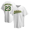 TRASK Athletics #23 Shea Langeliers Player White Replica Home Stitched Jerseys