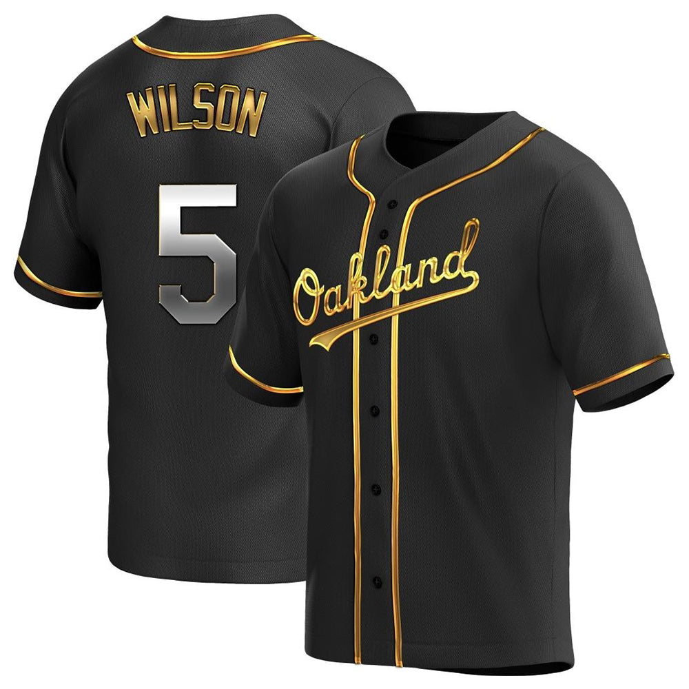 TRASK Athletics #5 Jacob Wilson Black Golden Replica Alternate  Stitched Jersey