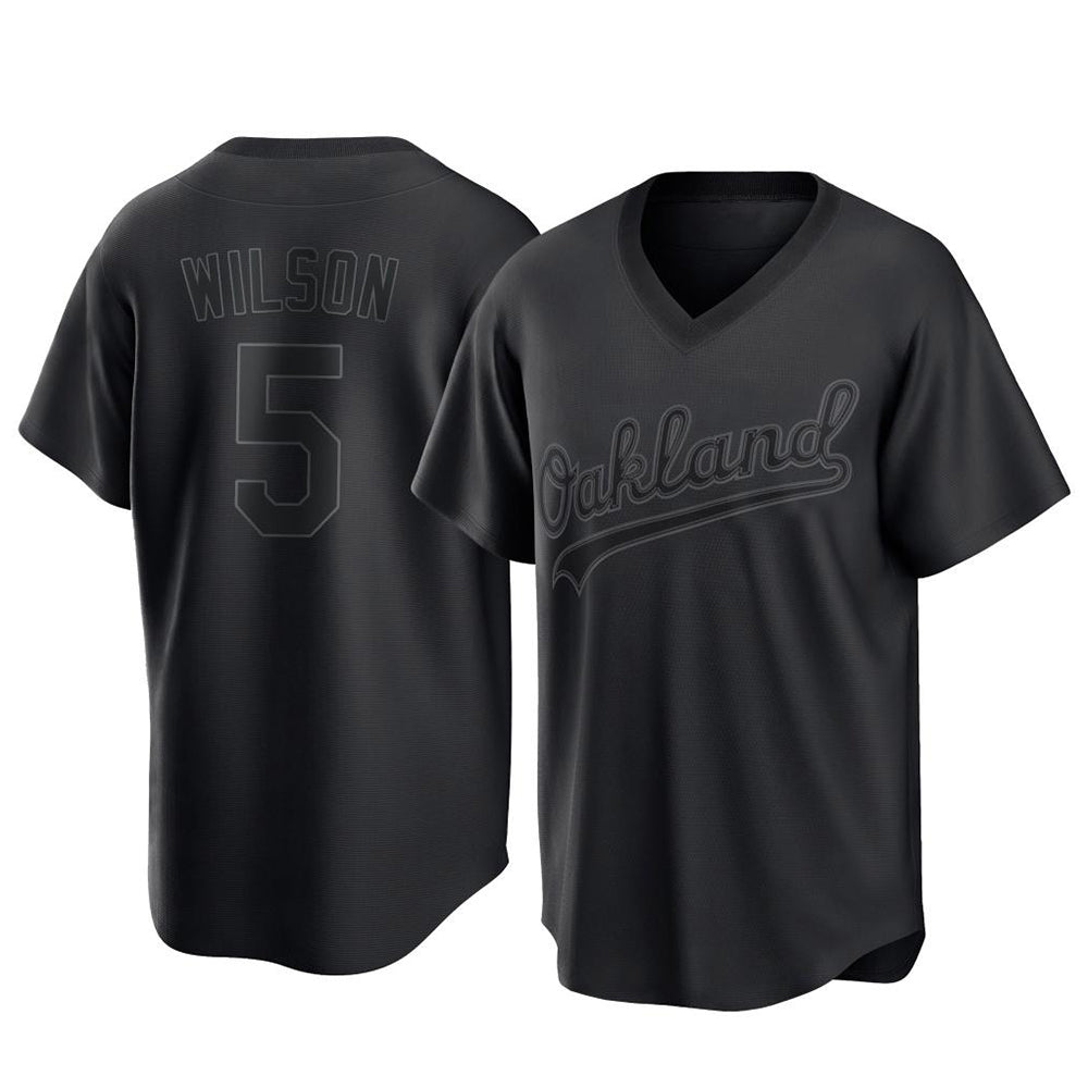 TRASK Athletics #5 Jacob Wilson Black Replica Pitch Fashion T shirt Stitched Jersey