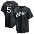 TRASK Athletics #5 Jacob Wilson Black&White Replica Alternate Stitched Jersey