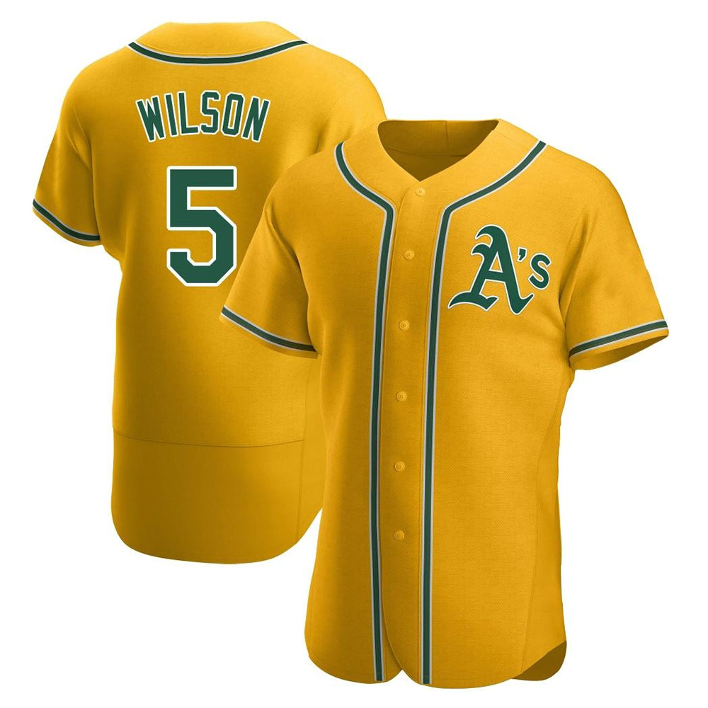 TRASK Athletics #5 Jacob Wilson Gold Authentic Alternate Stitched Jersey