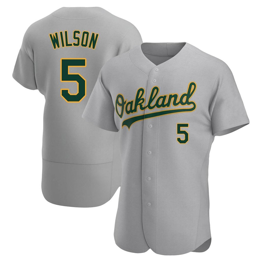 TRASK Athletics #5 Jacob Wilson Gray Authentic Road Stitched Jersey