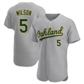 TRASK Athletics #5 Jacob Wilson Gray Authentic Road Stitched Jersey