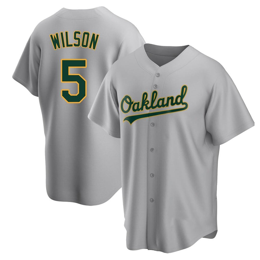 TRASK Athletics #5 Jacob Wilson Gray Replica Road Stitched Jersey