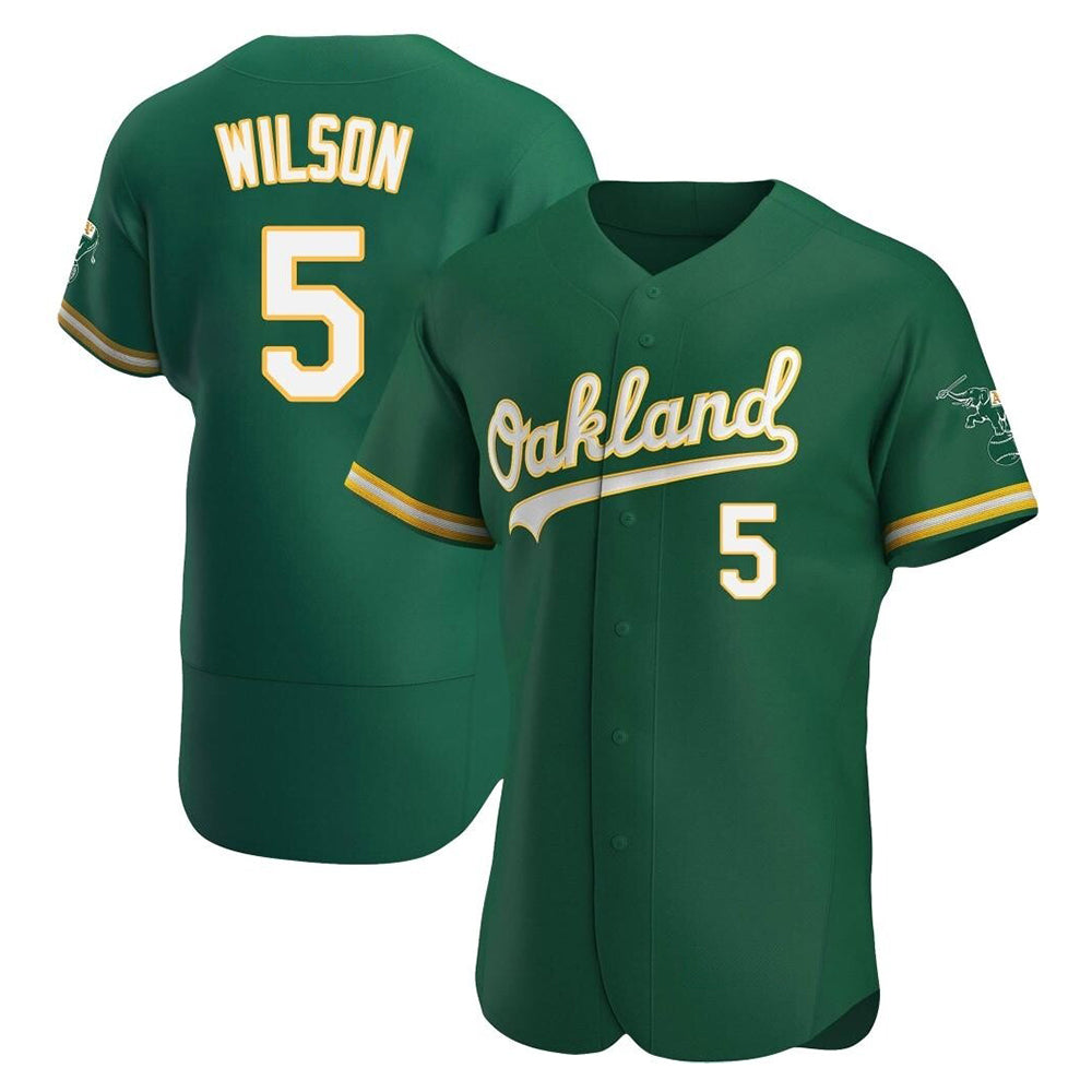 TRASK Athletics #5 Jacob Wilson Green Authentic Kelly Alternate Stitched Jersey