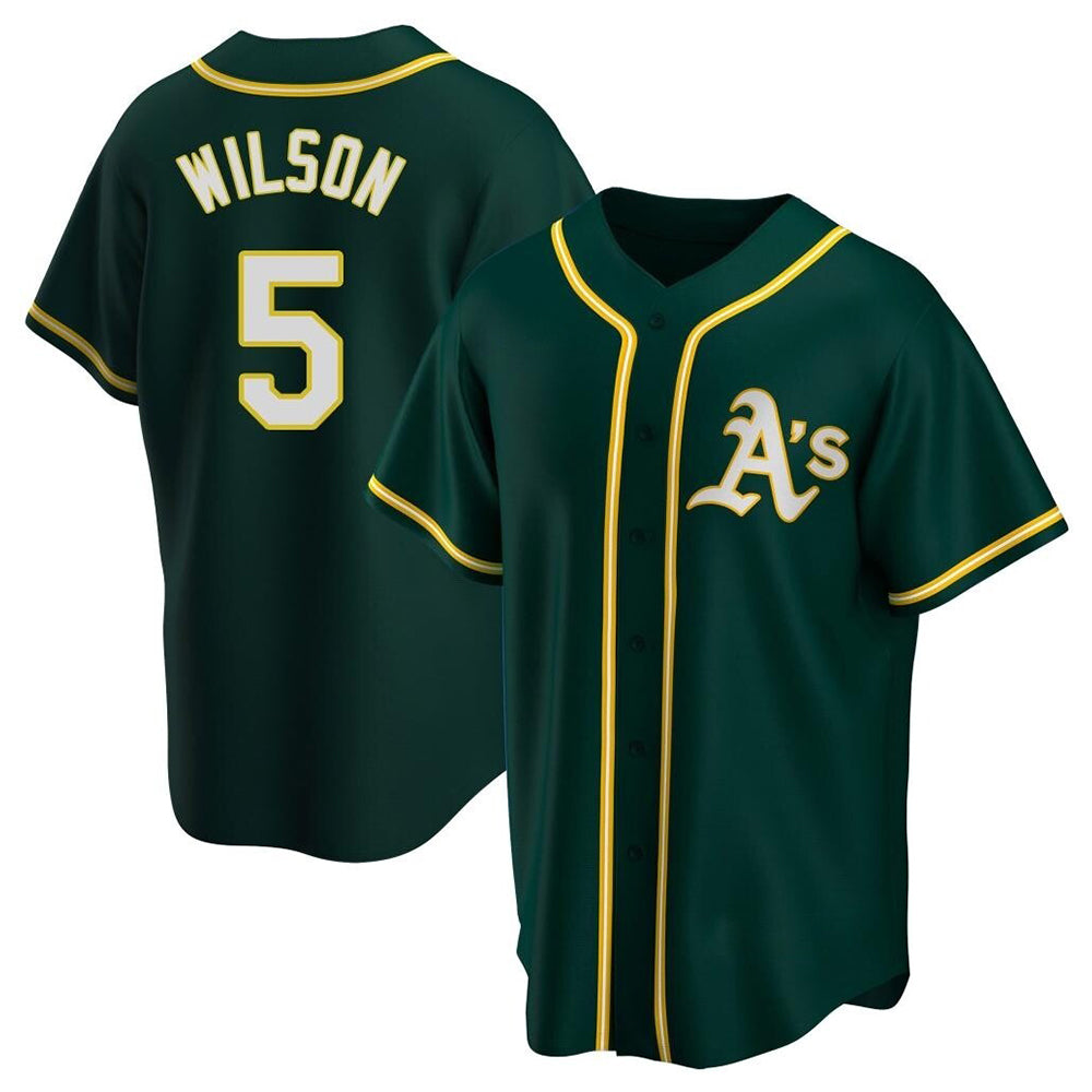 TRASK Athletics #5 Jacob Wilson Green Replica Alternate Stitched Jersey