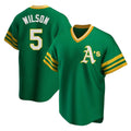 TRASK Athletics #5 Jacob Wilson Green Replica Cooperstown Collection T shirt Stitched Jersey