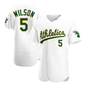 TRASK Athletics #5 Jacob Wilson White Authentic Home Stitched Jersey