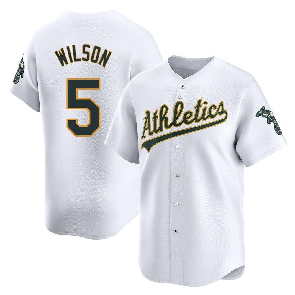 TRASK Athletics #5 Jacob Wilson White Limited Home Stitched Jersey
