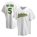 TRASK Athletics #5 Jacob Wilson White Replica Home Stitched Jersey
