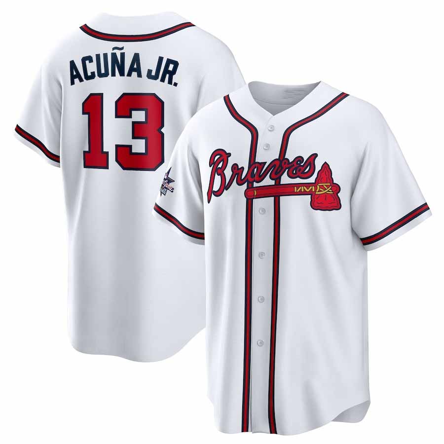 TRASK A.Braves #13 Ronald Acuna Jr. 2025 All-Star Game Home Replica Player Jersey - White Stitched Personalized Jersey