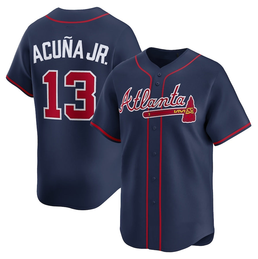 TRASK A.Braves #13 Ronald Acuna Jr. Alternate Limited Jersey - Navy Personalized Jerseys
