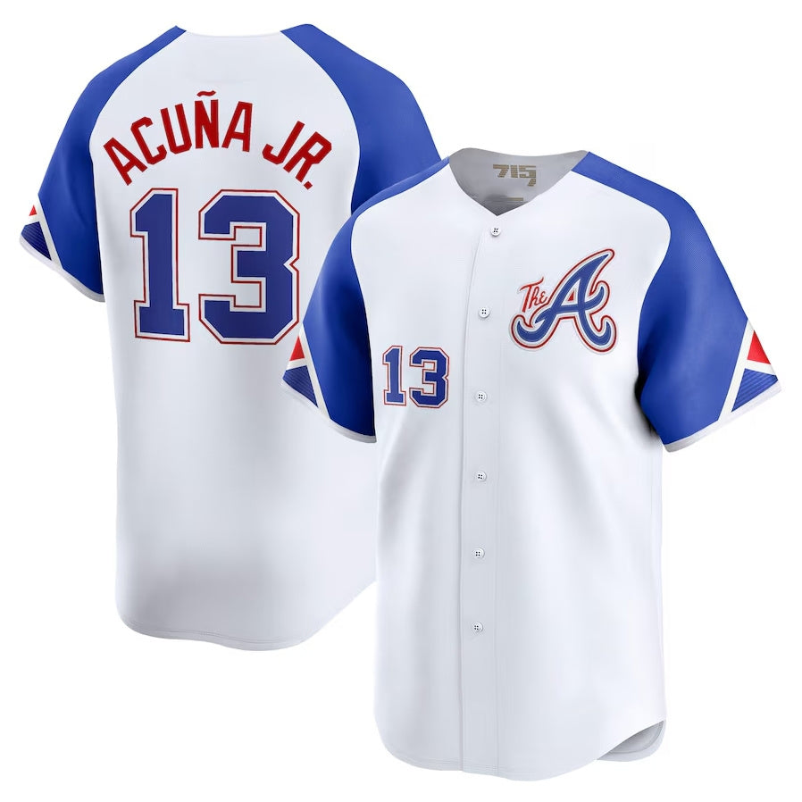 TRASK A.Braves #13 Ronald Acuna Jr. City Connect Limited Jersey - White Personalized Jerseys