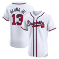 TRASK A.Braves #13 Ronald Acuna Jr. Home Elite Jersey - White Personalized Jerseys