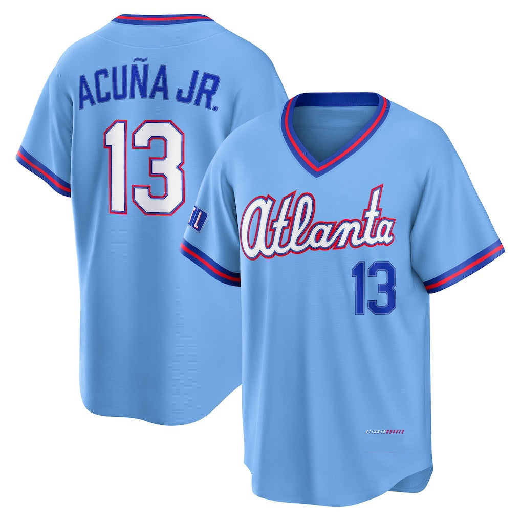 TRASK A.Braves #13 Ronald Acuna Jr. Powder Blue 2026 City Connect Stadium Stitched Personalized Jersey