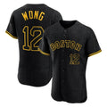 TRASK B.Red Sox #12 Connor Wong Player Black Snake Skin City Limited Elite Home Stitched Jerseys