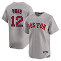 TRASK B.Red Sox #12 Connor Wong Player Gray Road Limited Home Game Stitched Jerseys