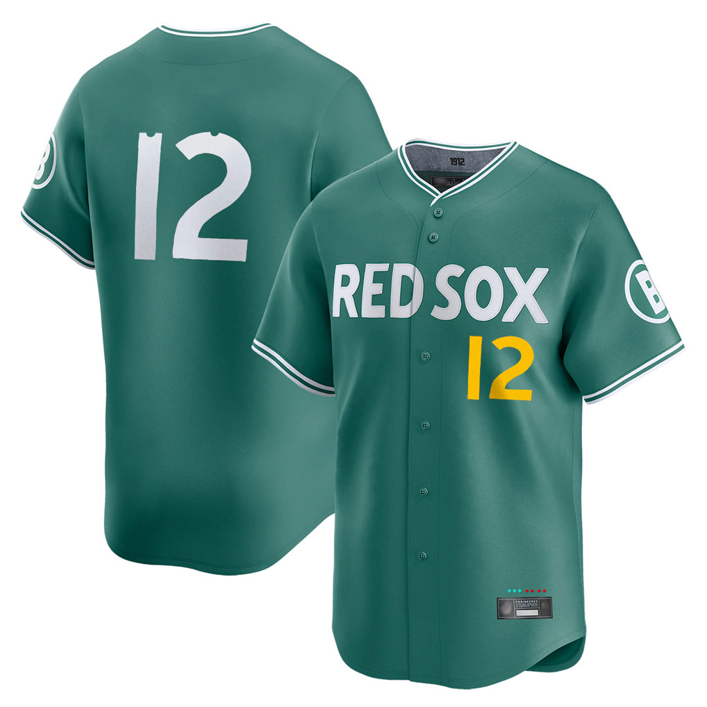 TRASK B.Red Sox #12 Connor Wong Player Green City Connect Limited Home Game Stitched Jerseys
