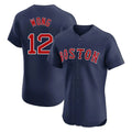 TRASK B.Red Sox #12 Connor Wong Player Navy Limited Elite Home Game Stitched Jerseys