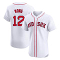 TRASK B.Red Sox #12 Connor Wong Player White Limited Elite Home Game Stitched Jerseys